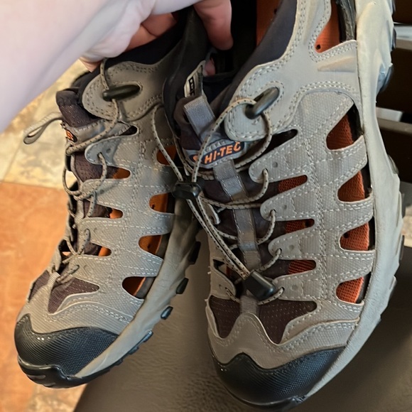 Men’s Athletic Sandals, Gray, Black, Orange, Hi-Tec, Size 10, Good Condition - Picture 2 of 7